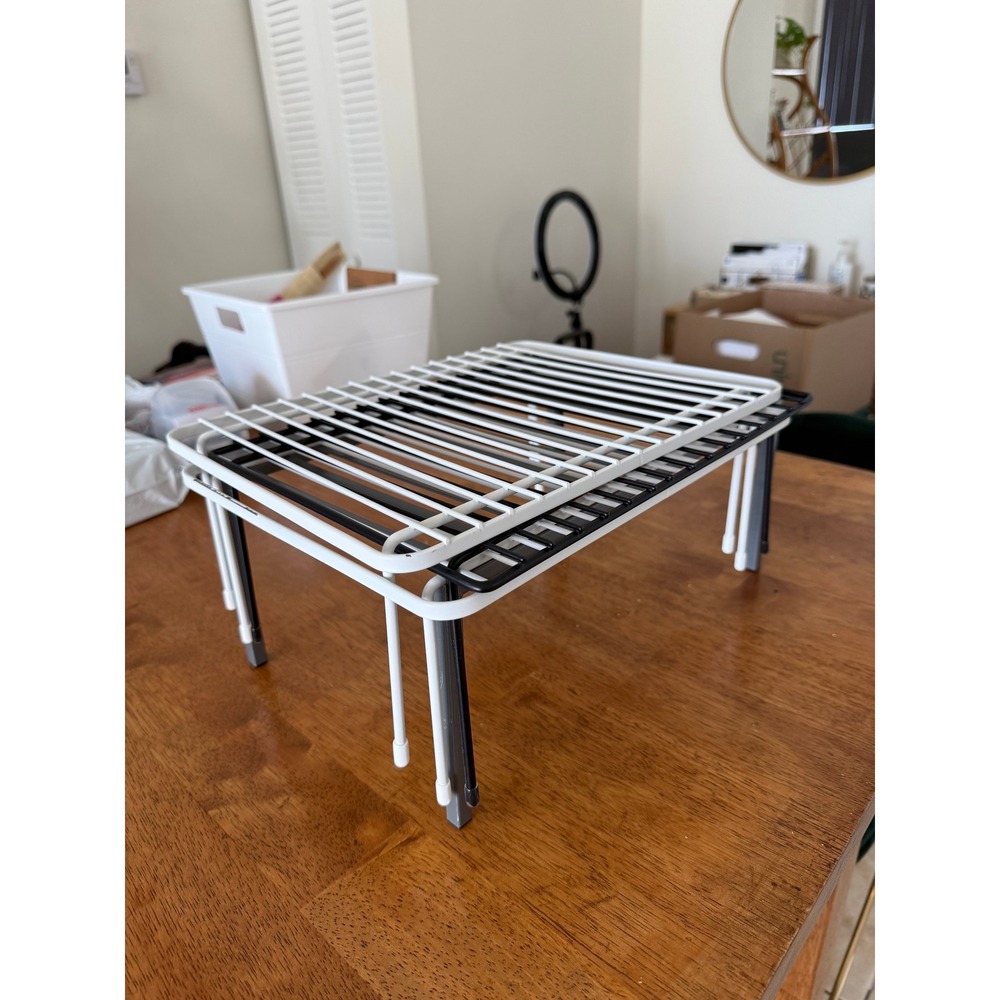 Unbranded Multi Cabinet Shelf Riser 4pc Set Wire Storage Rack - Picture 2 of 6